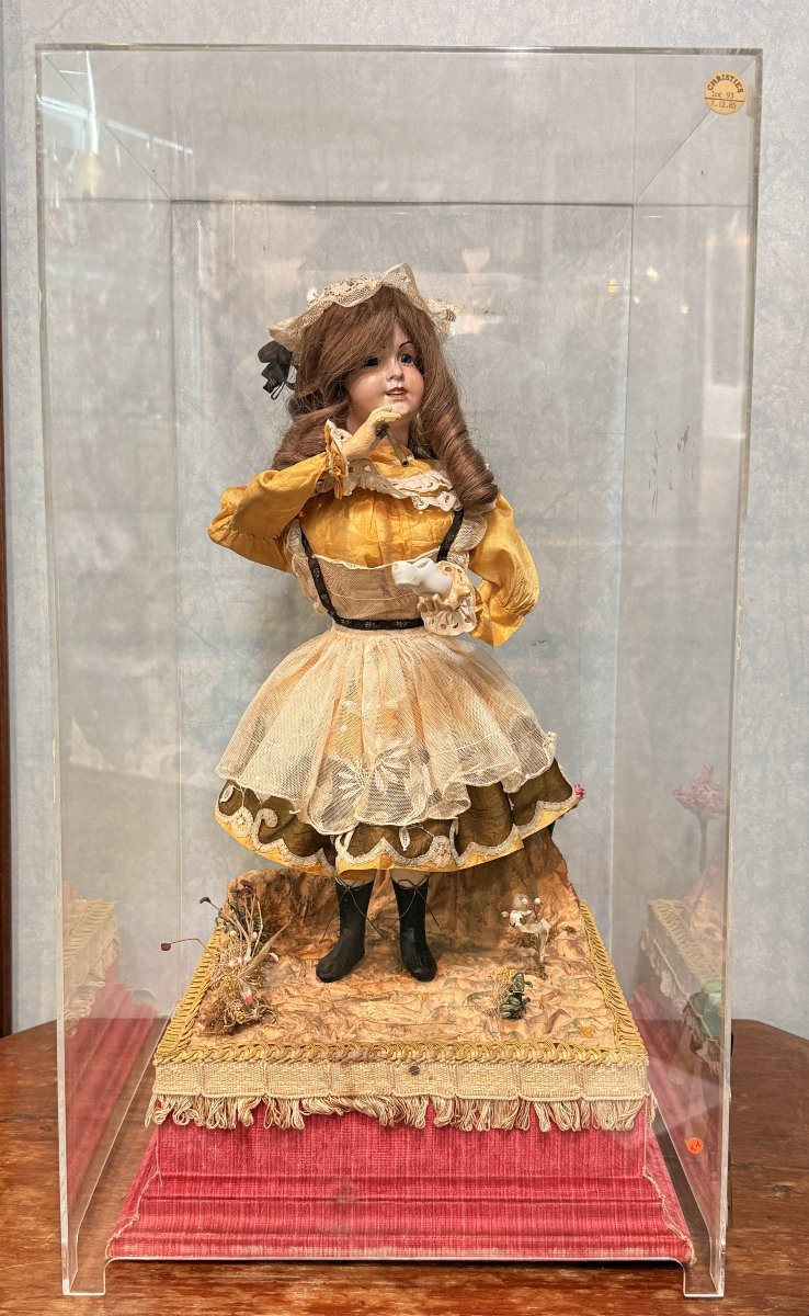 Automa Di Bambola Soffia-bolle Realizzato dal famoso artigiano Michel Marcu - XX Secolo-photo-5